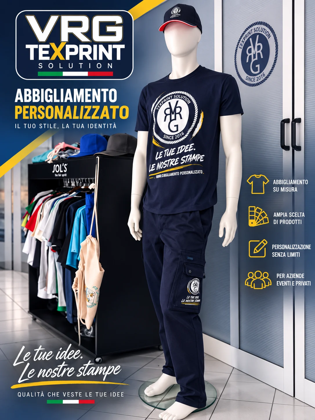 Abbigliamento personalizzato VRG Texprint Solution