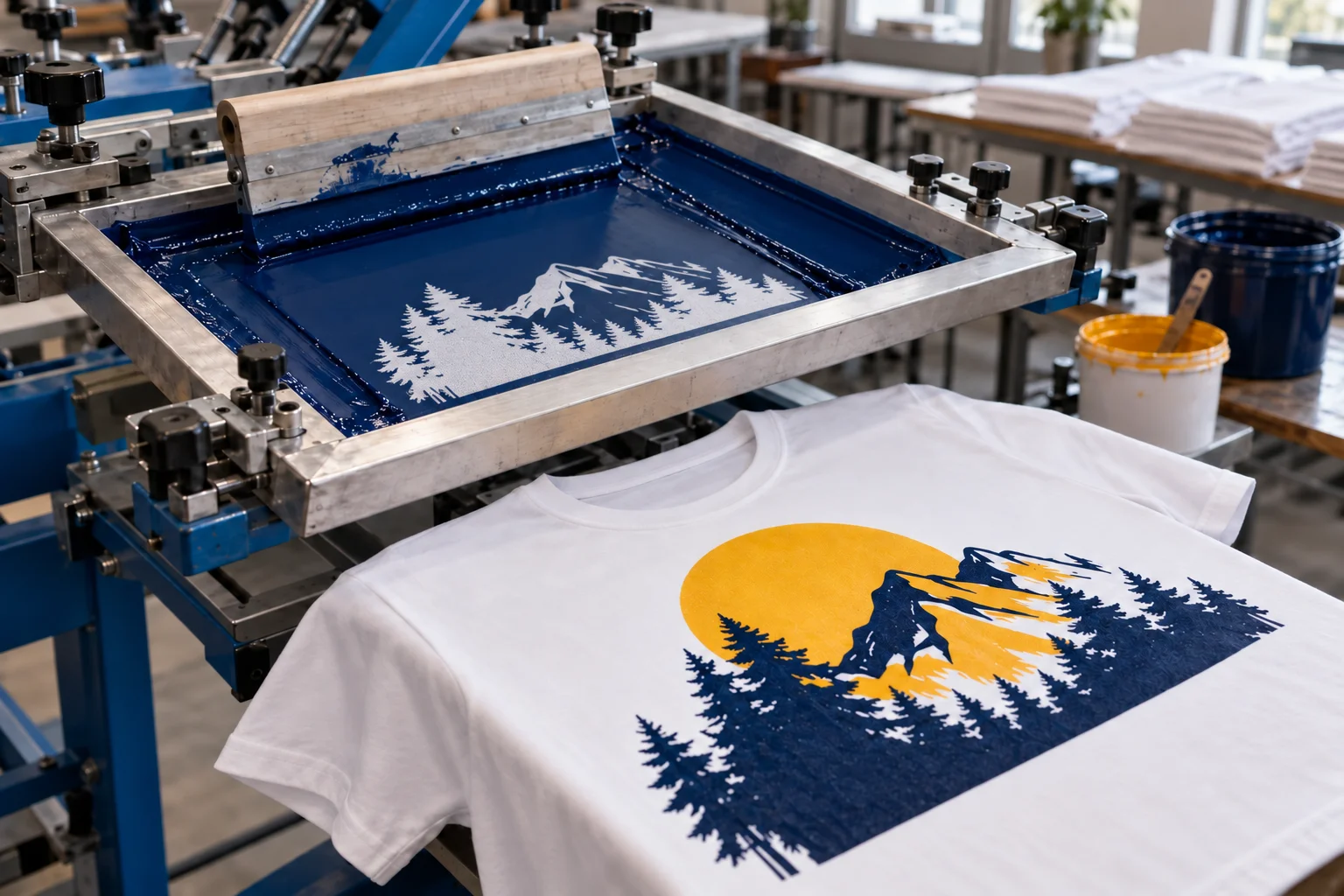 Esempio illustrativo di serigrafia su abbigliamento